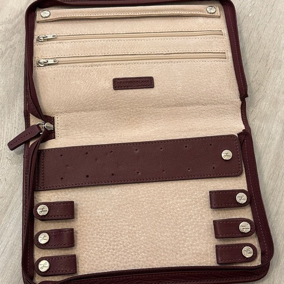 Elegant Burgundy Jewelry Organizer - Picture 3 of 10